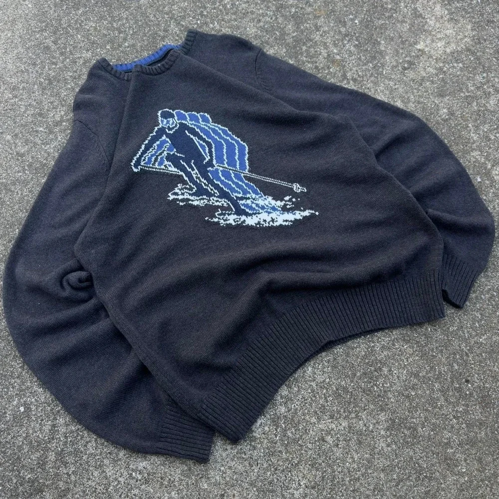 Y2K Polo Ralph Style Ski Knit Sweater Polo Ralph Style Sweater Size XL f8